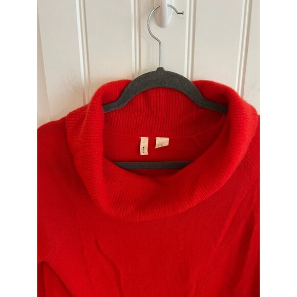 Anthropologie Moth Red Cashmere‎ Turtleneck Sweater Size M - Picture 2 of 5